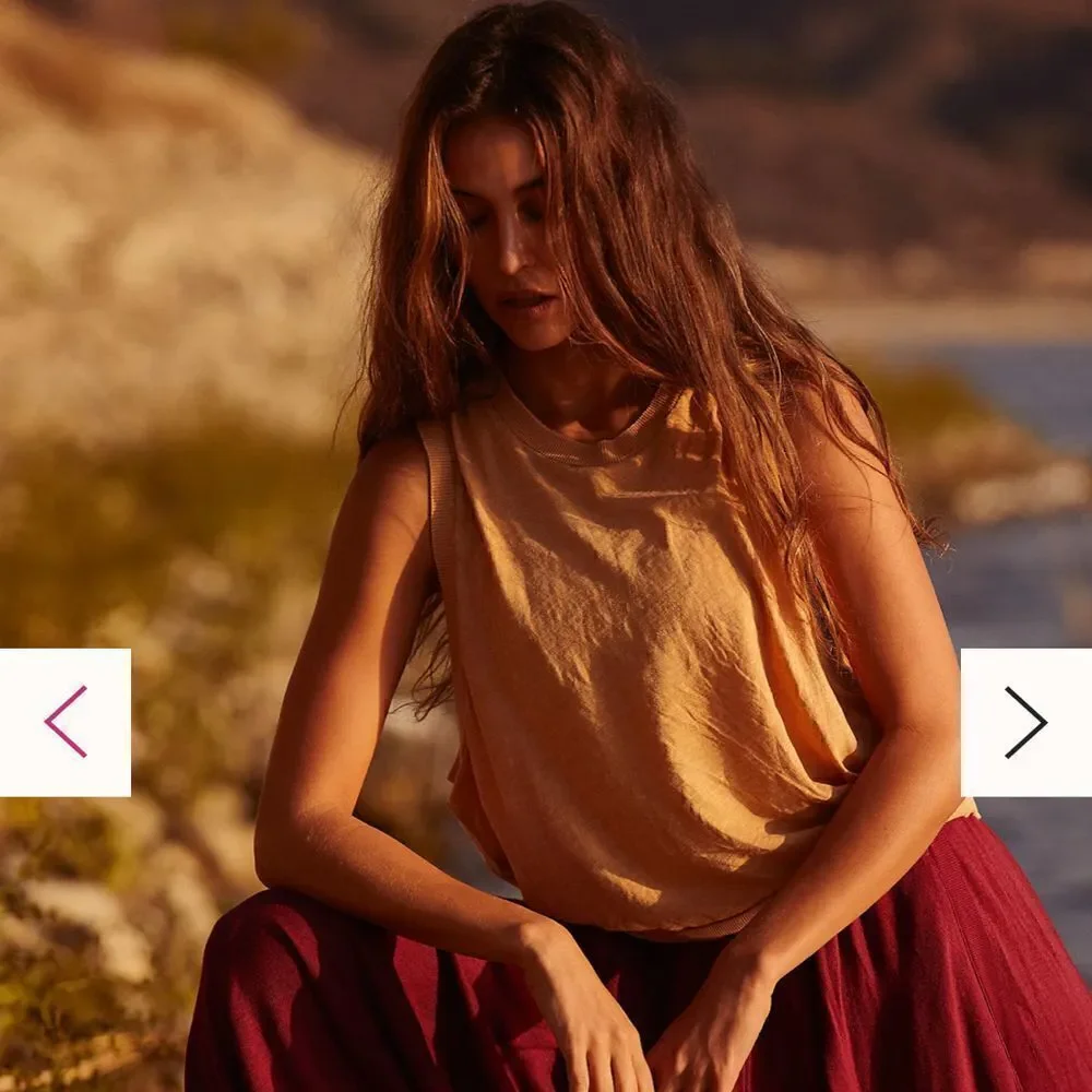 Free People Love Tank Golden Ochre XS